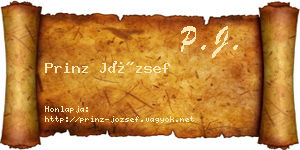 Prinz József névjegykártya